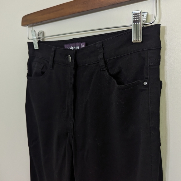 Long Tall Sally Black Velvety Skinny Jeans size 6 38" inseam - Picture 3 of 7